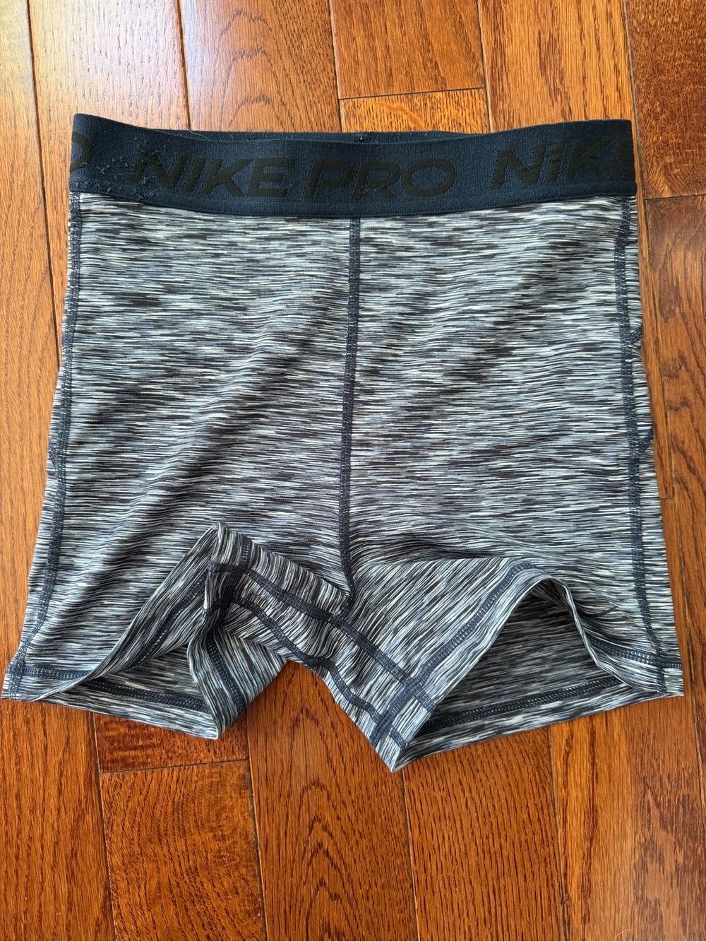Nike Black and Gray Space-Dye Athletic Shorts